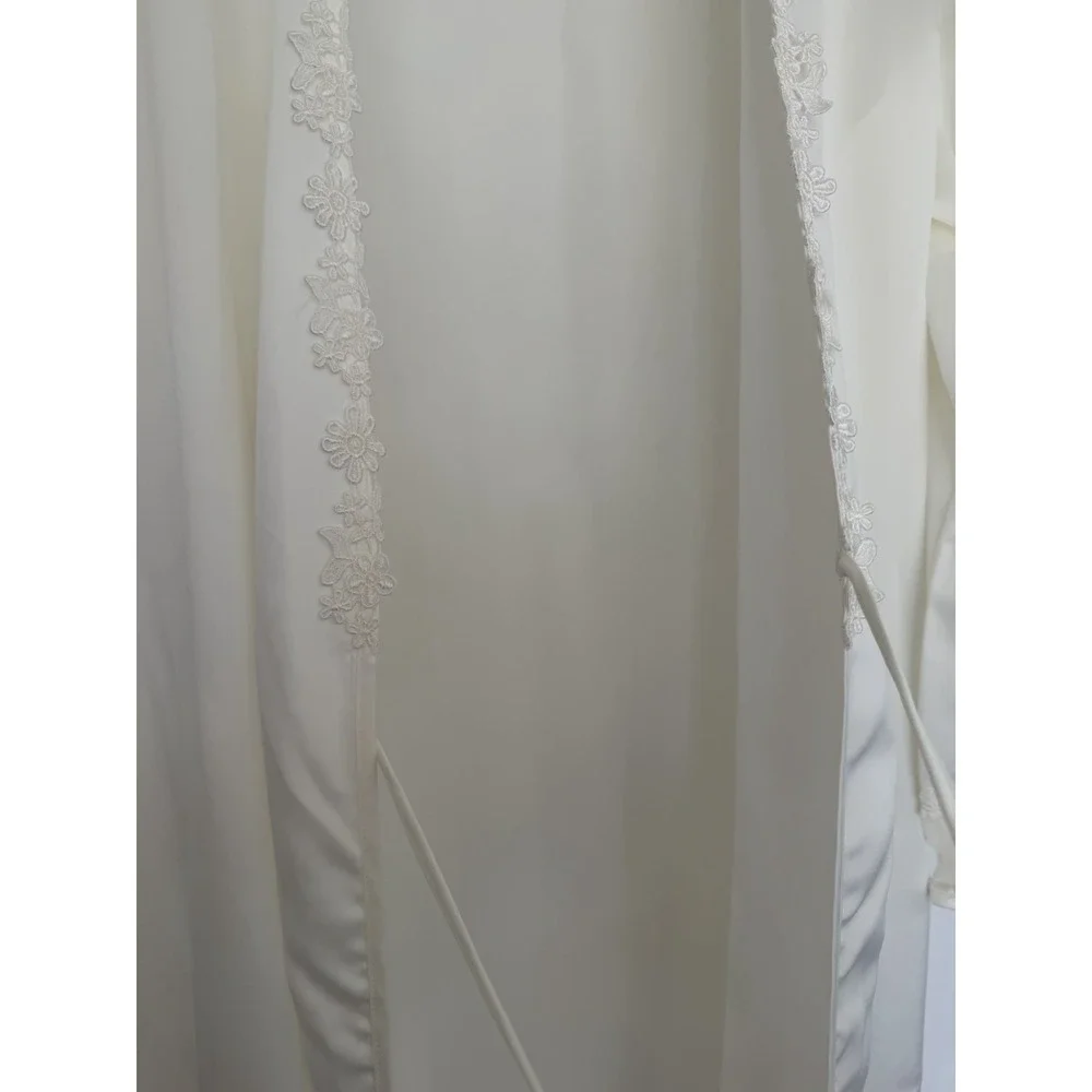 Bridal Ivory Lace Robe Set Flora Nightgown Slip‎ Honeymoon Romantic S